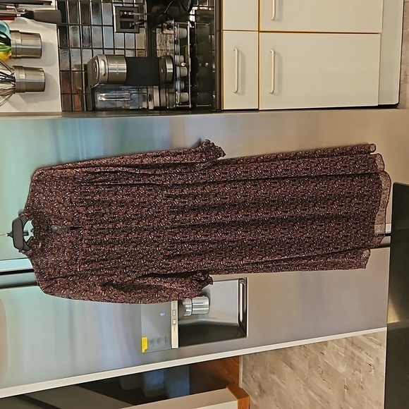 💕SANCTUARY💕 Mock Neck Georgette Maxi Dress ~ Micro-Floral Print 4 NWOT - Picture 2 of 8